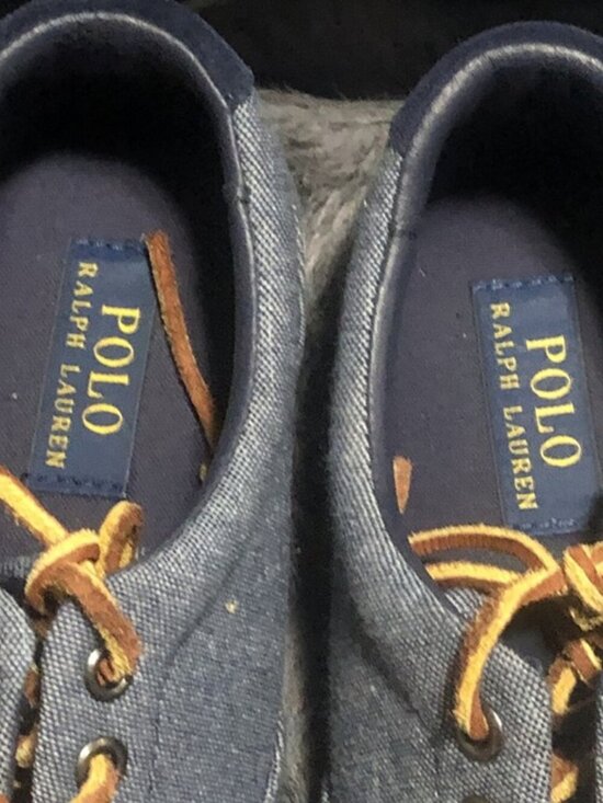 Ralph Lauren Men\'s Vaughn Boat Shoes in Dark Blue Sweatshirt Fleece, Size 9.5 main image 6